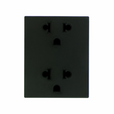 Toma de corriente euroamericana duplex 2P+T 15A 127-120V~ grafito Simon 82