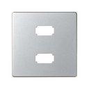 Placa para 2 conectores USB 2.0 tipo A aluminio Simon 82