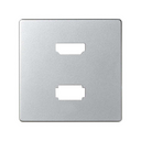 Placa para conector HDMI + USB aluminio Simon 82