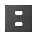 Enjoliveur chargeur 2xusb type a graphite Simon 82 Detail