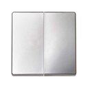 Touche double pour mécanismes double aluminium mate Simon 82