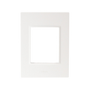 Placa de 3 módulos color blanco con chasis Simon 82 Prisma