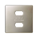 Placa para carregador USB 2 conetores 5 V DC 2,1 A tipo A champanhe Simon 82