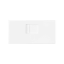 Enjoliveur voix et données avec cache anti-poussière pour 1 connecteur RJ45 blanc mat Simon 100