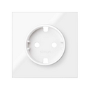 Enjoliveur pour prise schuko blanche brillant Simon 100