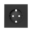 Cover for schuko socket matt black Simon 100