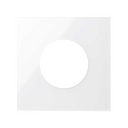 Enjoliveur pour prise euro-américaine blanche brillant Simon 100