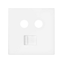 Enjoliveur pour prises inductives R / TV + SAT et RJ45 voix et données blanc mat Simon 100
