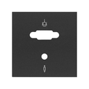 Enjoliveur pour connecteur VGA + mini jack noir mat Simon 100