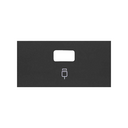 Tapa para 1 conector USB negro mate Simon 100