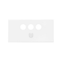 Enjoliveur pour 3 connecteurs RCA blanche matte Simon 100