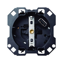 Prise schuko 16 A 250 Vac avec USB 2.1 5 V / DC chargeur de catégorie A femelle avec système de connexion à vis Simon 100