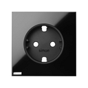 Tampa Simon iO para a base de tomada schuko preto brilhante Simon 100