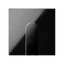Enjoliveur pour sortie de fil large noir brillant Simon 100