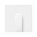 Enjoliveur pour sortie de fil large blanc mat Simon 100