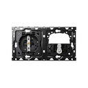 Back kit for 2 elements with 1 Schuko socket outlet and 1 two-way push-button switch Simon 100