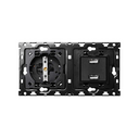 Back kit for 2 elements with 1 2xUSB charger and 1 Schuko socket outlet Simon 100