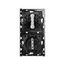 Back kit vertical for 2 elements with 2 push two-way switches and integrated schuko socket with USB type A charger Simon 100