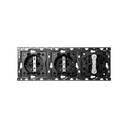 Back kit for 3 elements with 2 Schuko socket outlets and 2 two-way push-button switches Simon 100