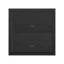 Kit face avant pour 1 élément avec 2 touches noir mat Simon 100