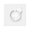 Kit front para 1 elemento con 1 base enchufe schuko y cargador USB integrado blanco mate Simon 100