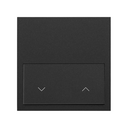 Kit front para 1 elemento com 1 tecla persianas preto mate Simon 100