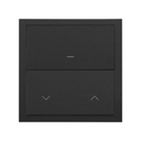 Kit front pour 1 élément avec touche maître Simon iO et touche maître Simon iO pour volets noir mat Simon 100