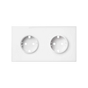 Kit avant pour 2 modules avec 2 prises Schuko blanc mat Simon 100