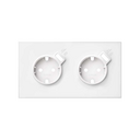 Front kit for 2 elements with 2 German socket outlets, 2 built-in USB chargers with smartcharge matt white Simon 100