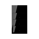 Kit front vertical para 2 elementos con 3 teclas negro brillante Simon 100