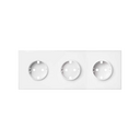 Front kit for 3 elements with 3 German socket outlets matt white Simon 100