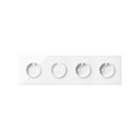 Kit front para 4 elementos con 4 bases enchufe schuko blanco brillante Simon 100