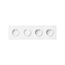 Kit front para 4 elementos con 4 bases enchufe schuko blanco mate Simon 100