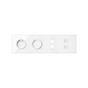 Kit front para 4 elementos con 2 bases de enchufe schuko, 1 cargador doble 2xUSB y 2xRJ45 blanco brillante Simon 100