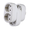 PACK 3 ADAPTADORES DOBLE FRONTAL 16A 250V BLANCO Simon Brico