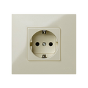 Base de enchufe schuko monobloc 16 A 250 V~ con disp. seguridad y sistema de embornamiento rápido marfil Simon 27 Play