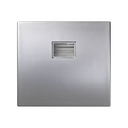 Single rocker with viewer aluminium Simon 44 Aqua