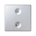 Custom button box 2 wait/enter functions for homes and offices cold aluminium Simon 82 Sense