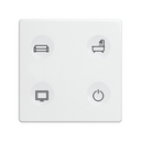 Custom button box 4 functions for lighting control in homes and hotels white Simon 82 Sense
