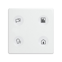 Custom button box 4 functions for lighting control in offices white Simon 82 Sense