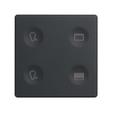 Custom button box 4 functions for blinds and lighting control graphite Simon 82 Sense