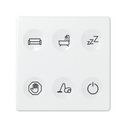 Custom button box 6 functions for lighting control in hotels white Simon 82 Sense