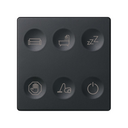 Custom button box 6 functions for lighting control in hotels graphite Simon 82 Sense