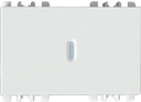 Tecla Tripla Com Visor Para Interruptor/Pulsador - 3 Módulos - Branco - Simon 26
