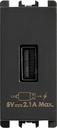 Módulo Carregador Usb A 2,1A Bivolt - 1 Módulo - Grafite - Simon 26