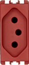 Módulo Tomada 2P+T Padrão Brasileiro 10A Vermelho - Simon 26