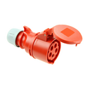 Base de tomada móvel industrial 3P+N+T, de 16 A e 400 V, em vermelho, IP44 da