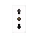Prise de courant bipasso italienne 10/16A avec connexion par borne à vis 1 élément blanche K45