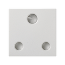 South African socket outlet 15A with screw terminal connection 2 elements white K45