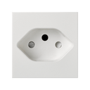 Swiss socket outlet 10A with screw terminal connection 2 elements white K45